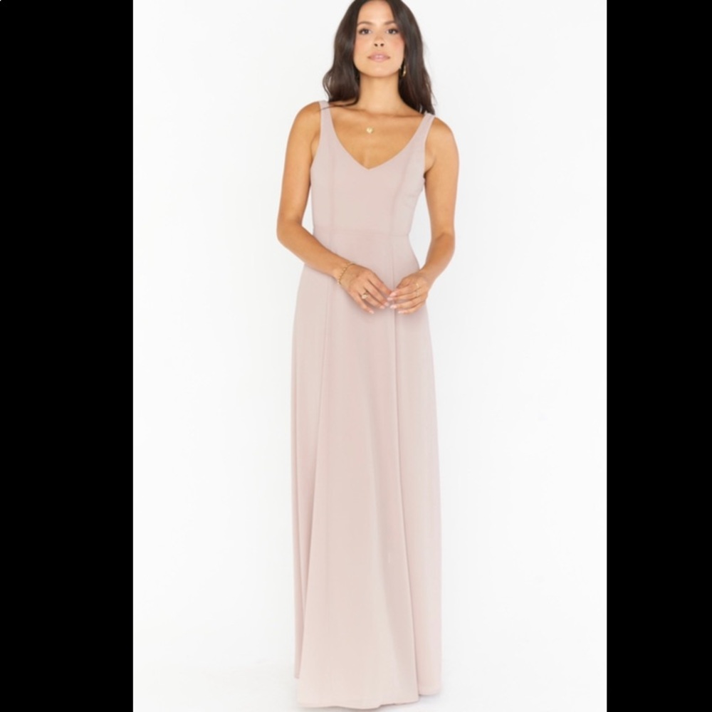 Show Me Your Mumu Soft Beige Chiffon Maxi Dress Size: M